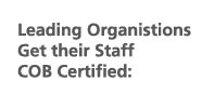 Sample organisations who get their staff COB Certified